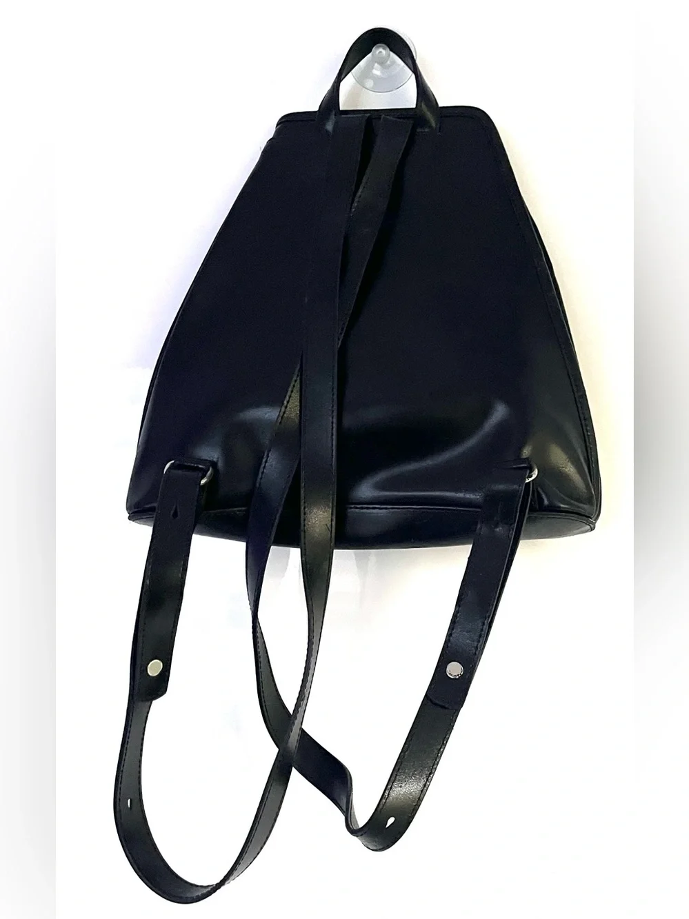 Longchamp Roseau Smooth Black Leather Backpack - AS IS